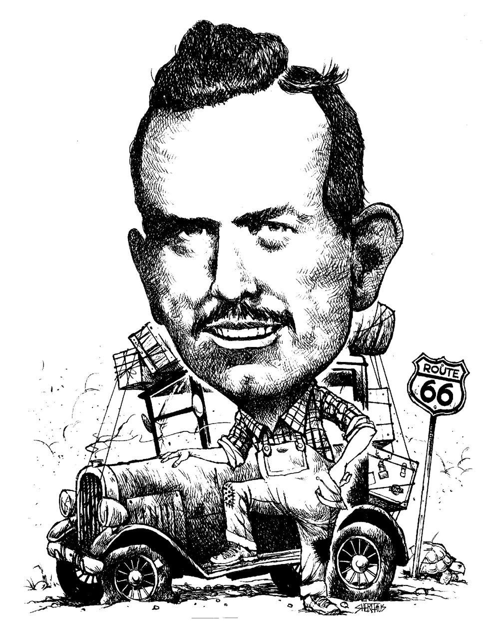 Caricature of John Steinbeck Provided by the NEA 